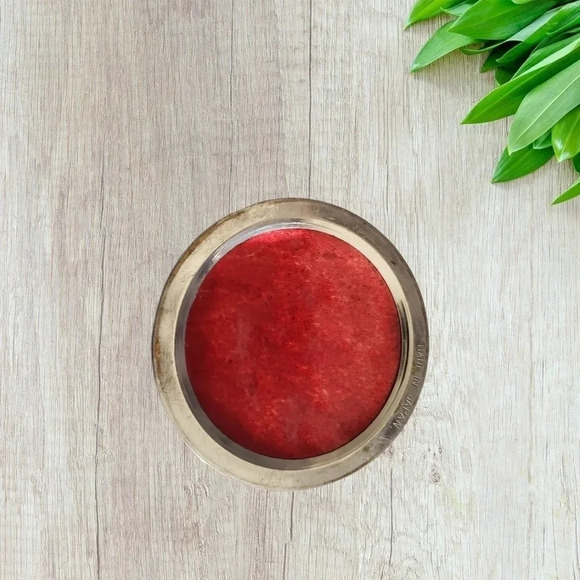 JAPANESE cloisonne vase with crimson rose lovely red - Picture 4 of 10